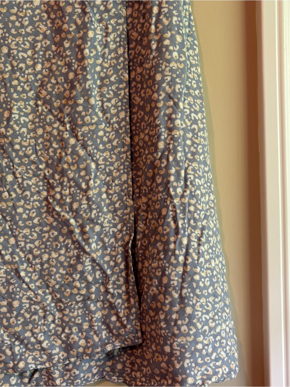 Blue Floral Wrap Skirt - Picture 3 of 6